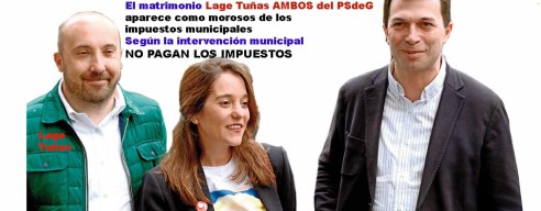 El PSdeG de A Coruña se autoaprueban por unanimidad subirse el sueldo y nombrar asesores mientras el número dos Lage Tuñas en su ámbito familiar aparecen como morosos de los impuestos municipales.